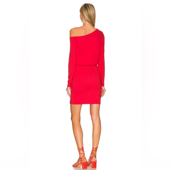 🆕 n:philanthropy Red Rosebud Off the Shoulder Bodycon Long Sleeve Mini Dress - Picture 10 of 12